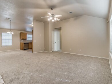 Living area, dining area, kitchen view