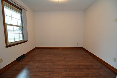 Lovely wood trim in dining room.
