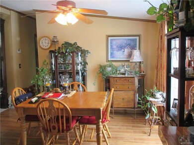 Roomy dining area with newer flooring