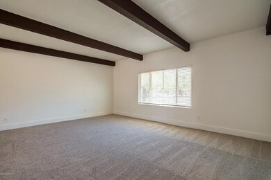 LR with wood beams