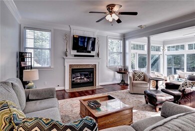 Den/great room with gas fireplace