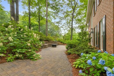 View of front patio firepit area