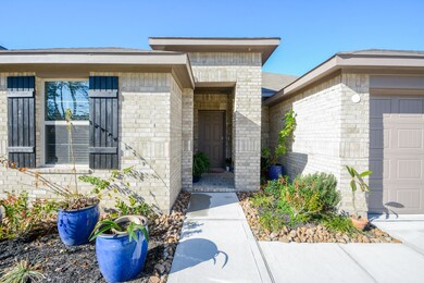 Landscaped front yard.