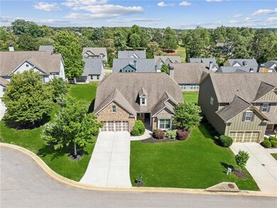 Aerial perspective of suburban area