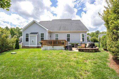 Private, fenced rear yard with deck, paver-patio,