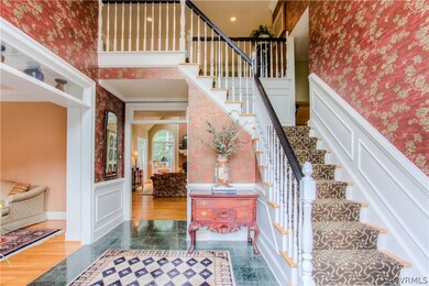 Foyer with Marble Floors