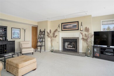 Turn on the gas fireplace for a romantic evening a