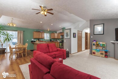 Large family room open to kitchen