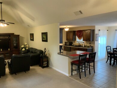 Open living/kitchen/dining