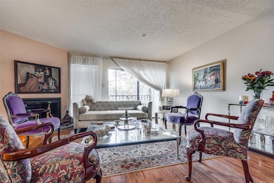 Living room featuring hardwood / wood-style floors