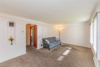 Living area featuring carpet floors