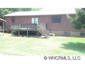 Partial fenced backyard