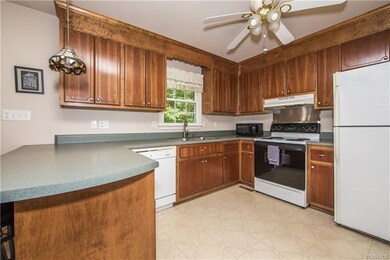Nice kitchen with beautiful cabinets.