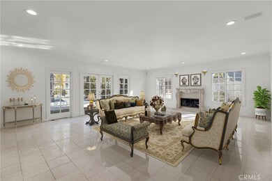 Formal living room with french doors
