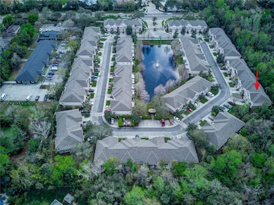 community surrounds a pond