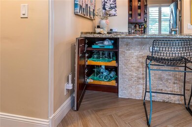 Custom extra storage under counter.