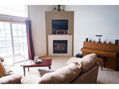 A beautiful gas fireplace is a perfect focal point
