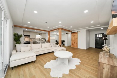 Wood look tile throughout the home