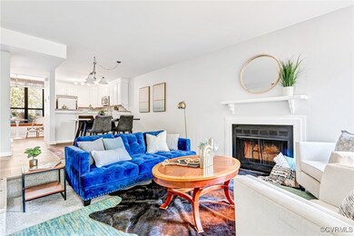Living room featuring  fireplace and a healthy amo