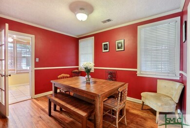 Lovely dining room with chair rail