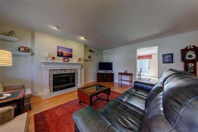 Fireplace is a focal point