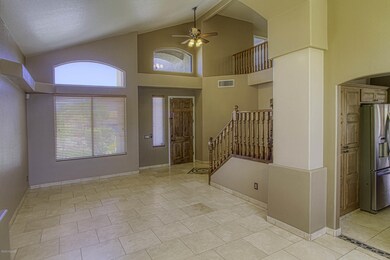 Living Room with view of bannister