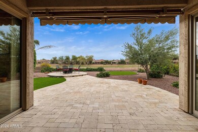 Backyard and patio area