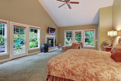 Main level master suite with fireplace