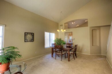 vaulted ceilings in formal living/dining