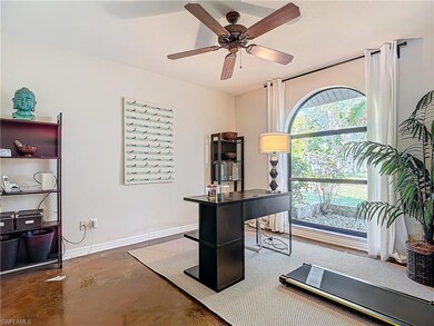 Office space featuring ceiling fan