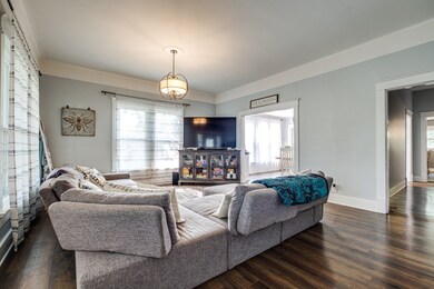 Great entrance to the home with all newer flooring and paint!