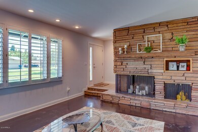 Front Entry--Living Room w/Fireplace