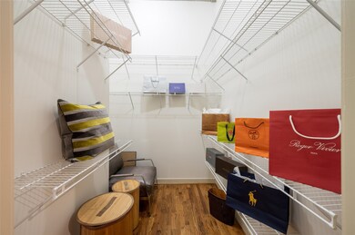 This unit boasts a tall, oversized closet!