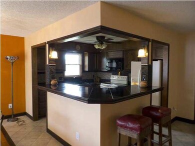 Granite counter top on the eating bar!