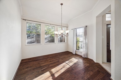 Front facing dining room.