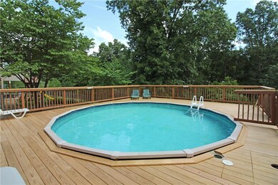 New decking around the pool.