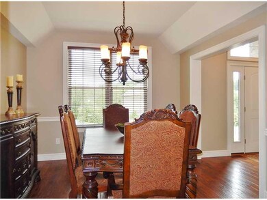 Entry/Foyer. Entryway and dining room - wide plank