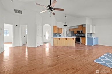 great room and kitchen