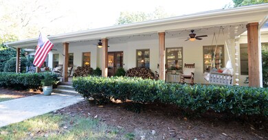 Covered front porch exterior view