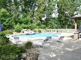 The heated pool has a waterfall, and is the perfec