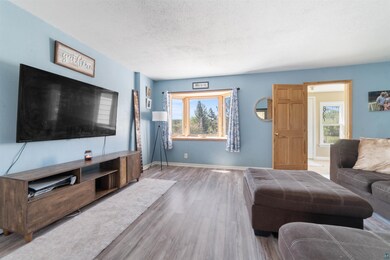 Living room featuring wood-type flooring