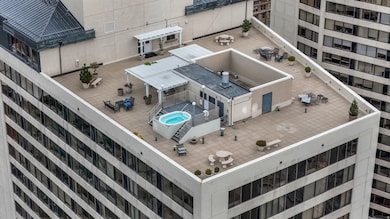 Bird's eye view of a pool