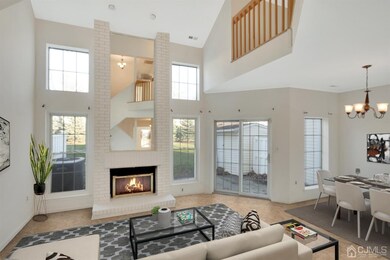 Virtually staged Living room and dining room