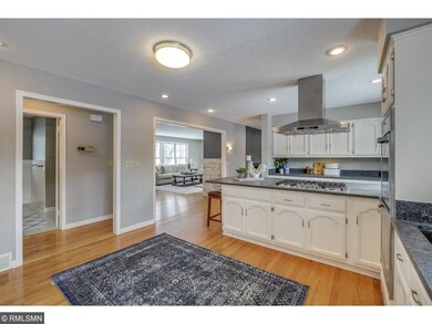 Open, huge kitchen with stone countertops! Hardwoo