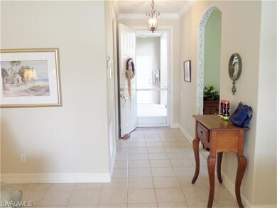 Tiled foyer.