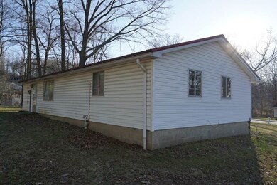 The back yard of the home offers privacy from the 