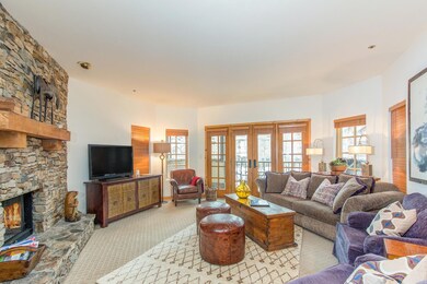 Living Room with french doors to deck
