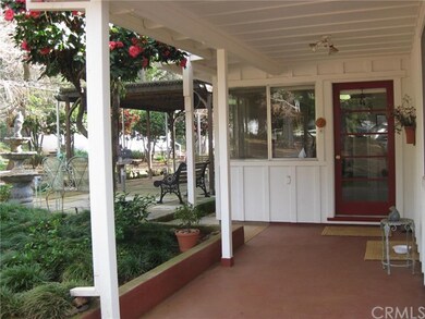 Back covered porch fountain and 2nd covered patio