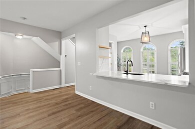 view to kitchen from living room