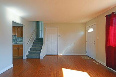 Wood laminate flooring, closet